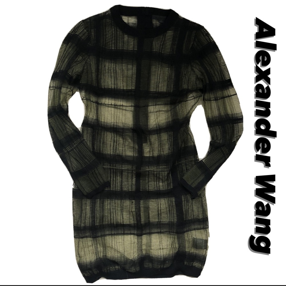 ALEXANDER WANG MESH GRID DRESS (S/M)